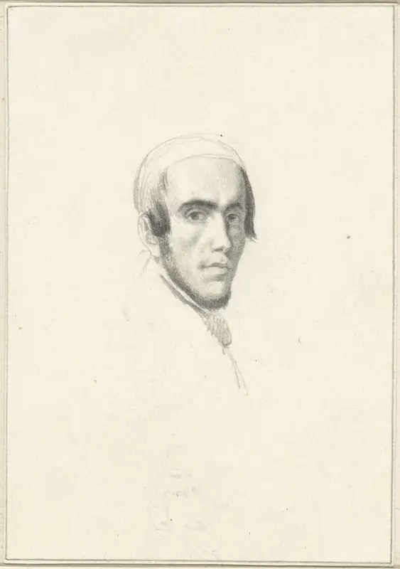 Zelfportret van Willem Hendrik Schmidt Wall Art by Willem Hendrik Schmidt - High-Resolution Digital Print