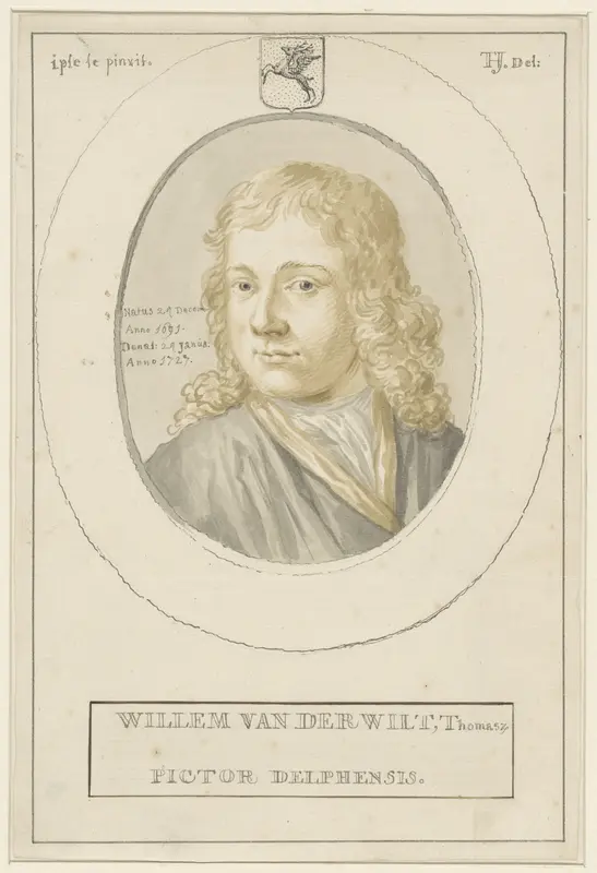 Zelfportret van Willem van der Wilt Wall Art by Tako Hajo Jelgersma - High-Resolution Digital Print