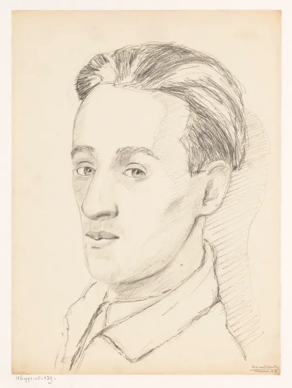 Zelfportret, voorjaar 1942 Wall Art by Cor van Teeseling - High-Resolution Digital Print