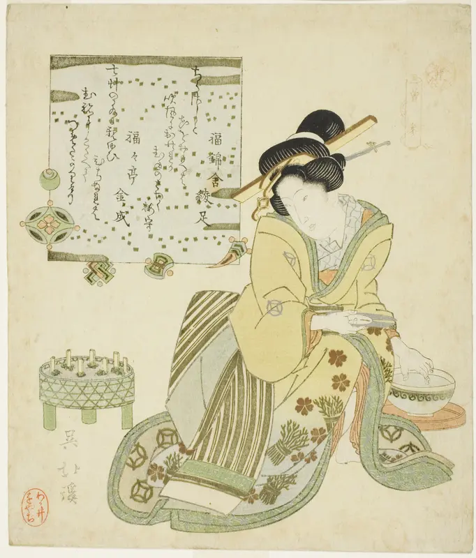 Zeng Shen (Jp: So Shin), from the series "Twenty-four Paragons of Filial Piety (Nijushiko)"