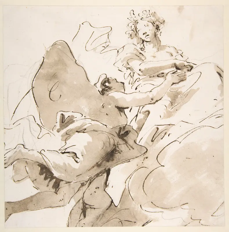 Zephyr and Flora Wall Art by Giovanni Battista Tiepolo - High-Resolution Digital Print