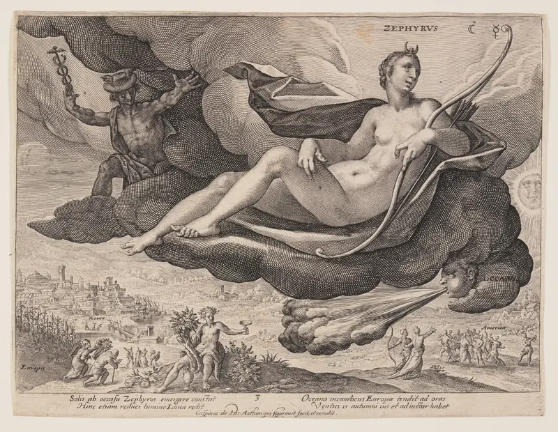 Zephyrus, from The Winds Wall Art by Crispijn van de Passe, I - High-Resolution Digital Print