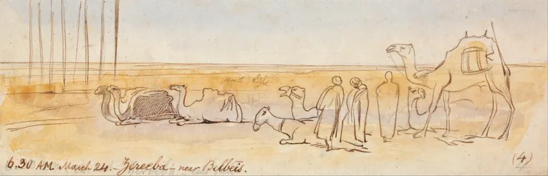 Zereeba, near Belbeis Wall Art by Edward Lear - High-Resolution Digital Print