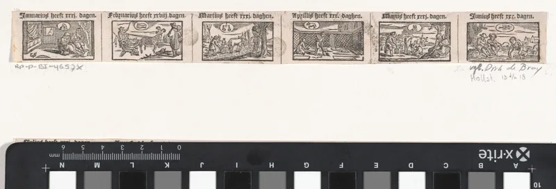 Zes eerste maanden van het jaar Wall Art by Unknown artist - High-Resolution Digital Print