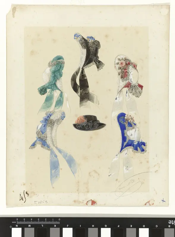 Zes hoeden, 1859 Wall Art by Unknown - High-Resolution Digital Print