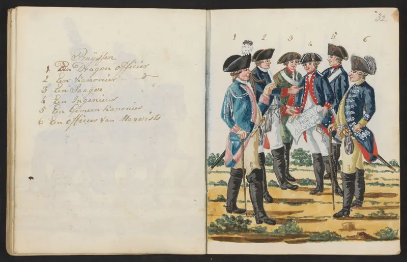 Zes Pruisische militairen Wall Art by S.G. Casten - High-Resolution Digital Print