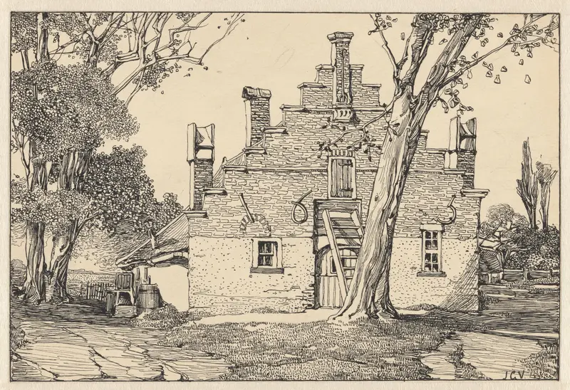 Zeventiende-eeuws huis in Bergen, Noord-Holland Wall Art by Unknown - High-Resolution Digital Print