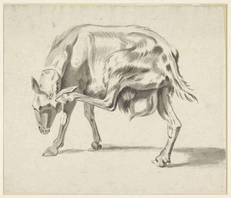 Zich krabbende geit Wall Art by Hendrik Jozef Franciscus van der Poorten - High-Resolution Digital Print