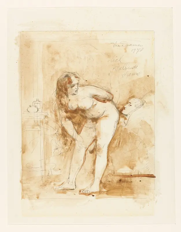 Zich krabbende vrouw Wall Art by Unknown - High-Resolution Digital Print
