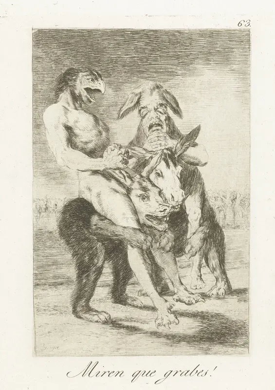 Ziet hoe ernstig zij zijn! Wall Art by Francisco de Goya - High-Resolution Digital Print