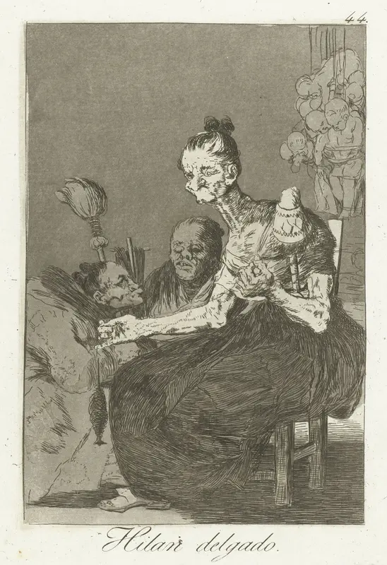Zij spinnen fijn Wall Art by Francisco de Goya - High-Resolution Digital Print