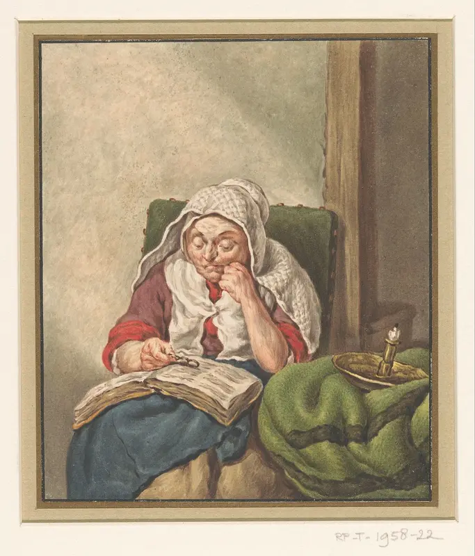 Zijn moeder, in de bijbel lezend Wall Art by Pieter Christoffel Wonder - High-Resolution Digital Print