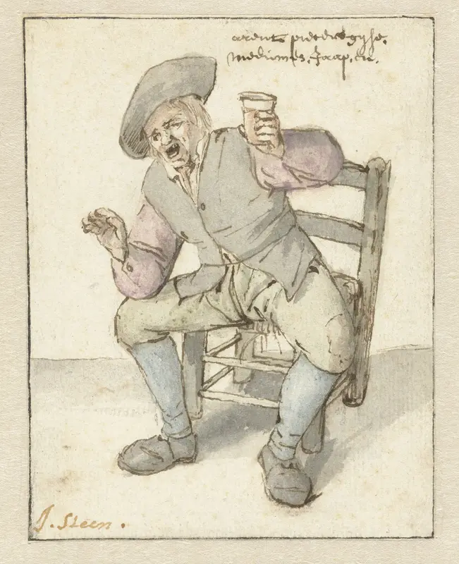 Zingende boer Wall Art by Jan Havicksz. Steen - High-Resolution Digital Print