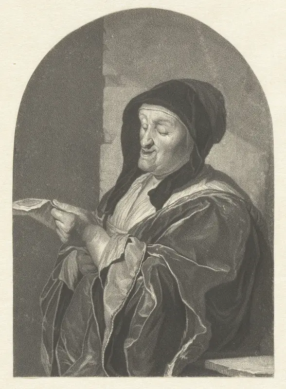Zingende oude vrouw Wall Art by Johannes Cornelis Mertens - High-Resolution Digital Print