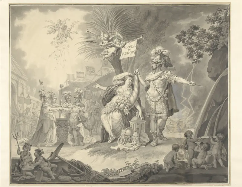 Zinneprent op de Vrede van 1802 Wall Art by Unknown - High-Resolution Digital Print
