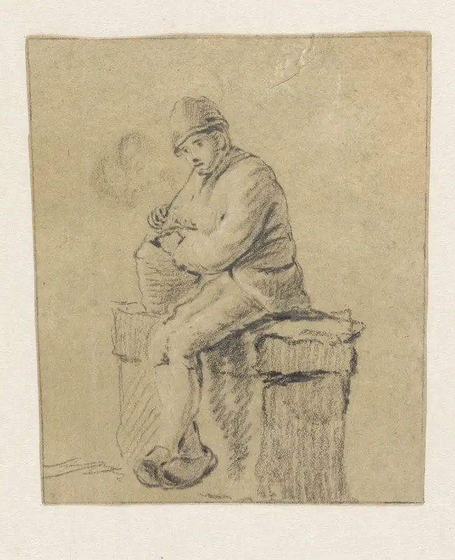 Zittend boertje Wall Art by Pieter Bartholomeusz. Barbiers - High-Resolution Digital Print