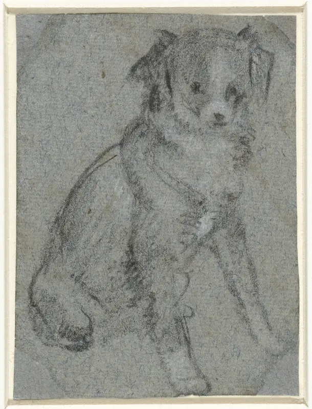 Zittend hondje Wall Art by anonymous - High-Resolution Digital Print