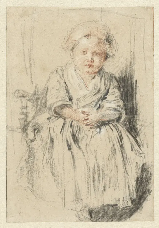 Zittend kind in een armstoel Wall Art by Jean Antoine Watteau - High-Resolution Digital Print