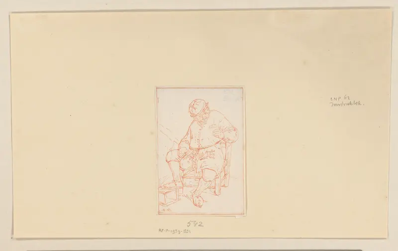 Zittende boer met kruik Wall Art by Cornelis Ploos van Amstel - High-Resolution Digital Print