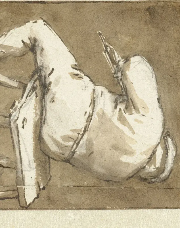 Zittende boer, op de rug gezien Wall Art by Adriaen van Ostade - High-Resolution Digital Print