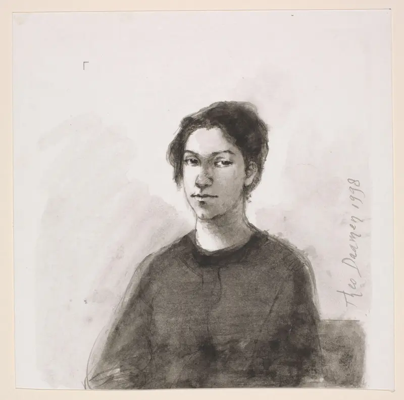 Zittende jonge vrouw Wall Art by Unknown - High-Resolution Digital Print