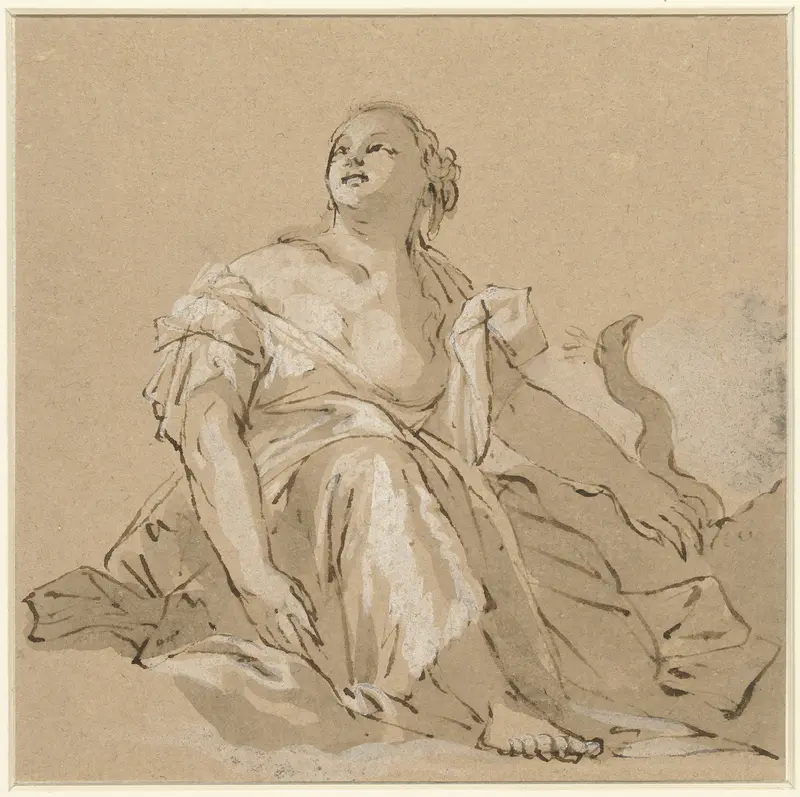 Zittende Juno op wolken Wall Art by Unknown - High-Resolution Digital Print