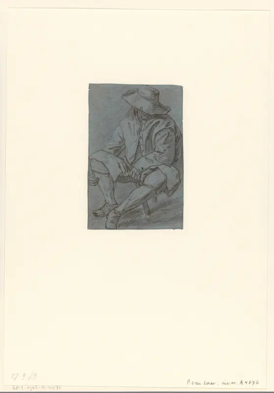 Zittende man Wall Art by Unknown - High-Resolution Digital Print
