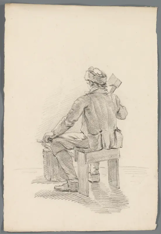 Zittende man met een bijl Wall Art by anonymous - High-Resolution Digital Print