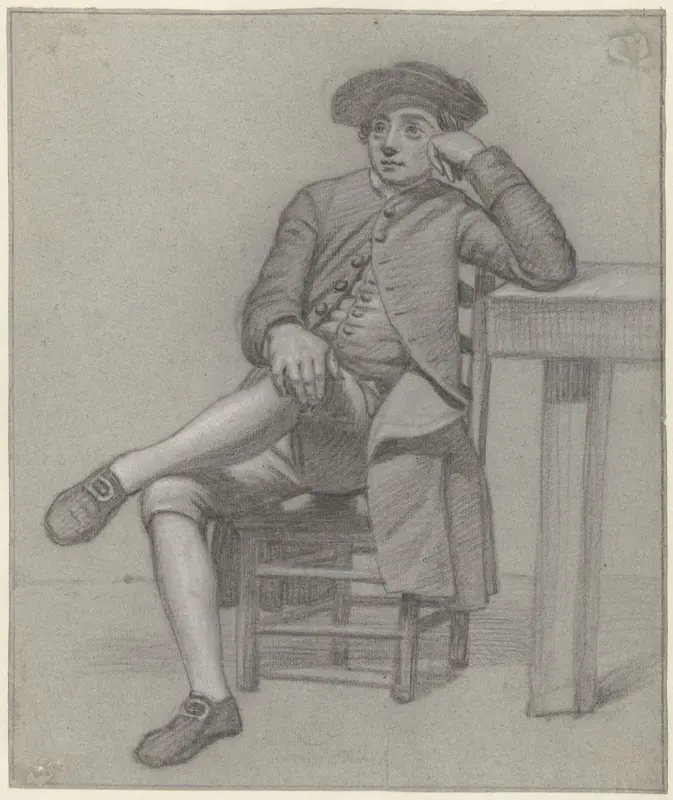 Zittende man met gekruiste benen Wall Art by Jordanus Hoorn - High-Resolution Digital Print