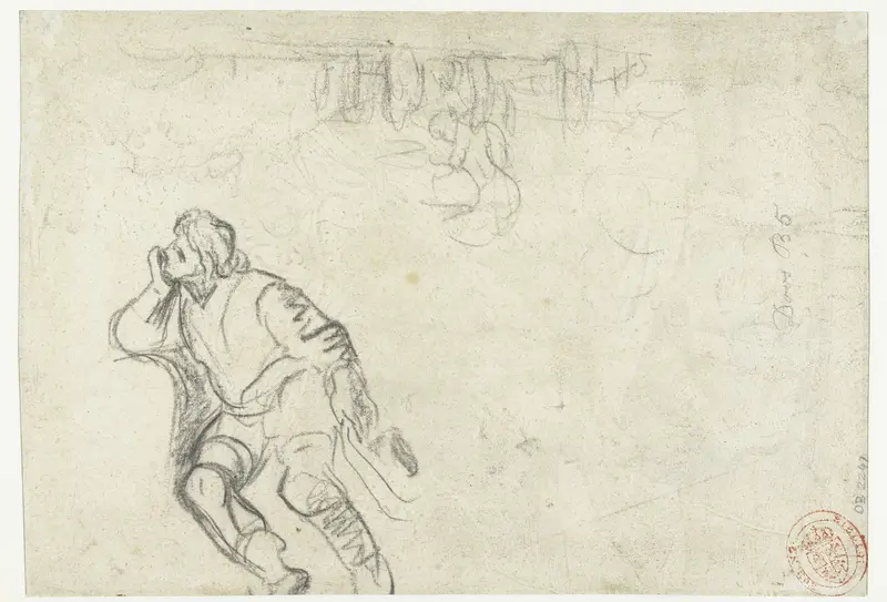 Zittende man met hoed Wall Art by anonymous - High-Resolution Digital Print