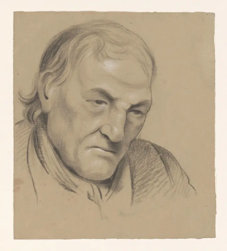 Zittende man met ontbloot bovenlijf Wall Art by Alexander Cranendoncq - High-Resolution Digital Print