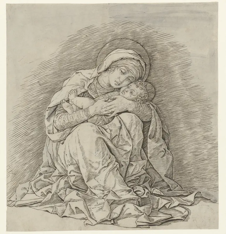 Zittende Maria met kind Wall Art by Andrea Mantegna - High-Resolution Digital Print