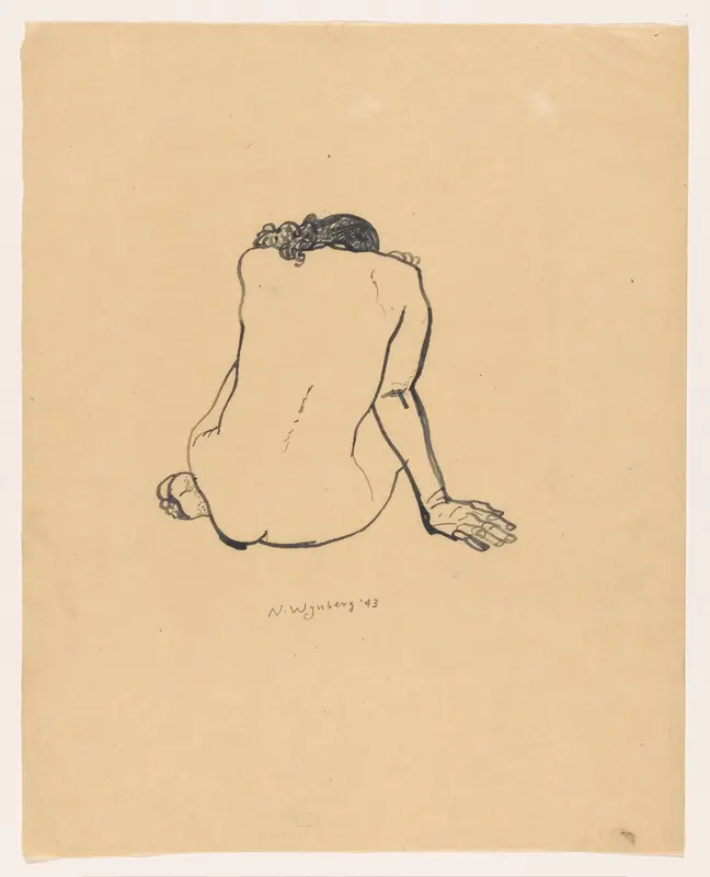 Zittende naakte Tine Wall Art by Unknown - High-Resolution Digital Print
