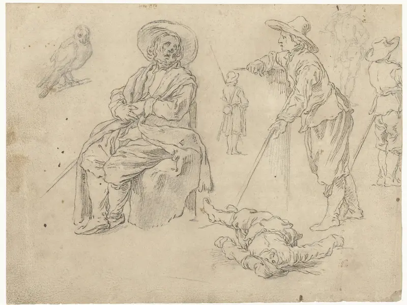 Zittende oude man Wall Art by Abraham Bloemaert - High-Resolution Digital Print