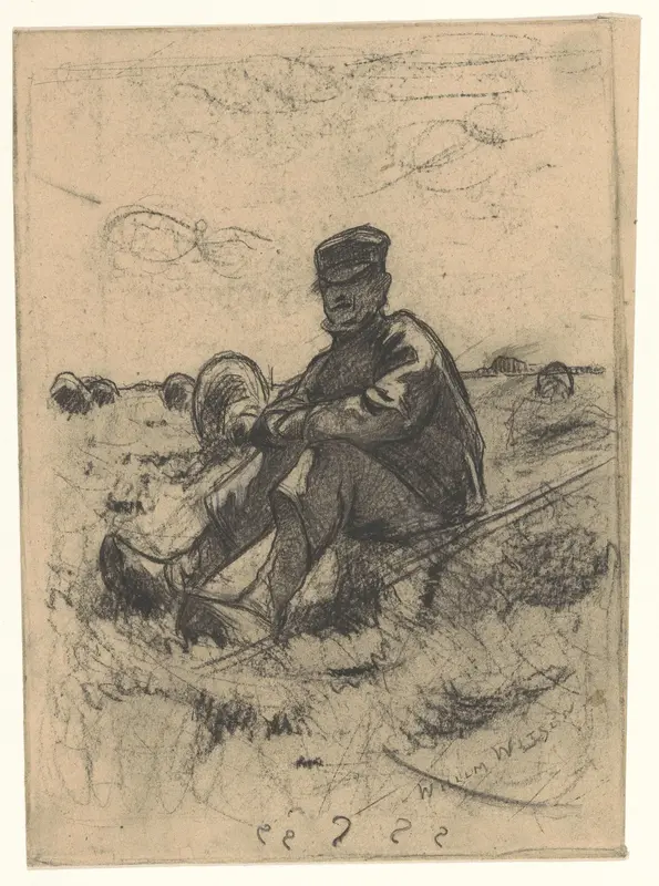 Zittende schaapherder Wall Art by Willem Witsen - High-Resolution Digital Print