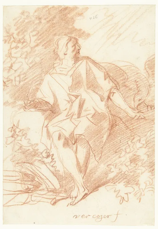 Zittende schrijvende man Wall Art by Leendert van der Cooghen - High-Resolution Digital Print