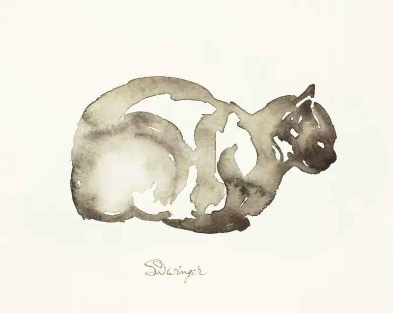 Zittende Siamese kat Wall Art by Unknown - High-Resolution Digital Print