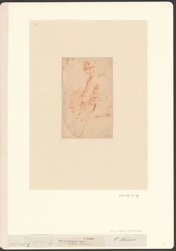 Zittende tekenaar Wall Art by Unknown - High-Resolution Digital Print