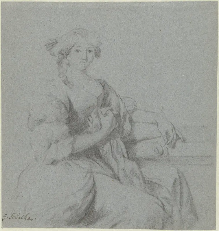 Zittende vrouw Wall Art by Godfried Schalcken - High-Resolution Digital Print