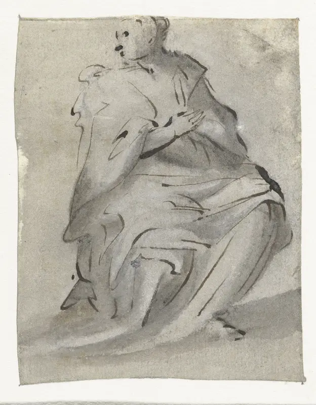 Zittende vrouw Wall Art by Moses ter Borch - High-Resolution Digital Print