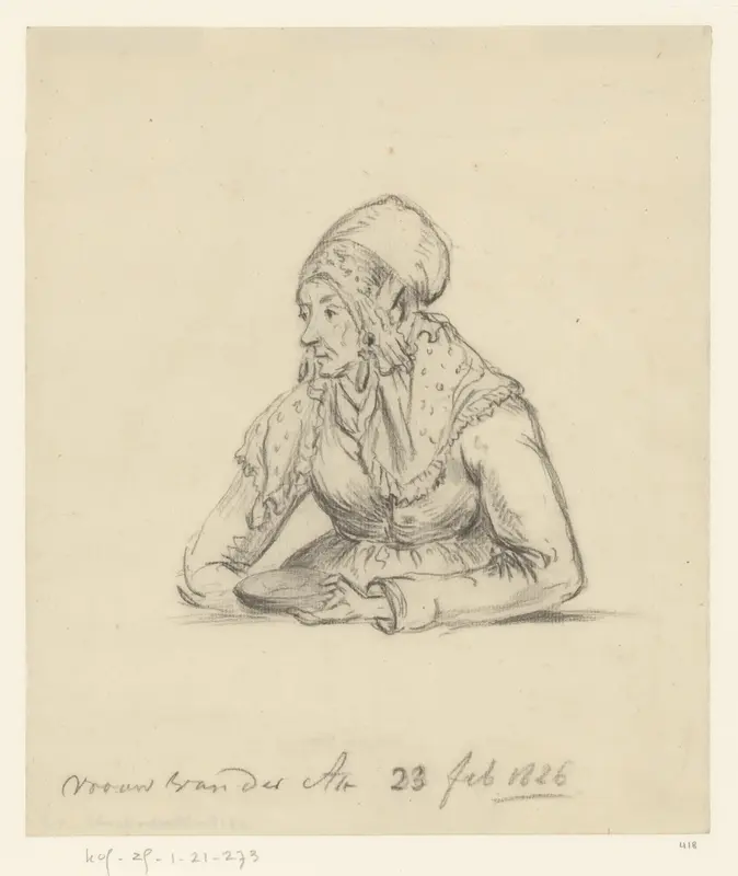 Zittende vrouw van gegoede stand Wall Art by Unknown - High-Resolution Digital Print
