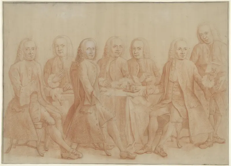 Zitting van regenten, 1750 Wall Art by Pieter Louw - High-Resolution Digital Print