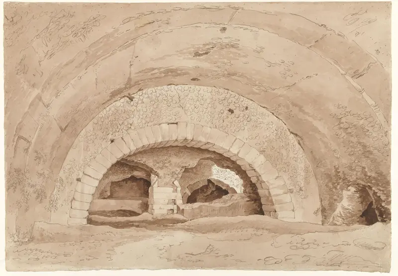 Zogenaamde Stallen van Maecenas te Tivoli Wall Art by Hendrik Voogd - High-Resolution Digital Print