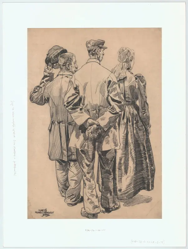 Zondagmorgen, gezelschap links Wall Art by Unknown - High-Resolution Digital Print