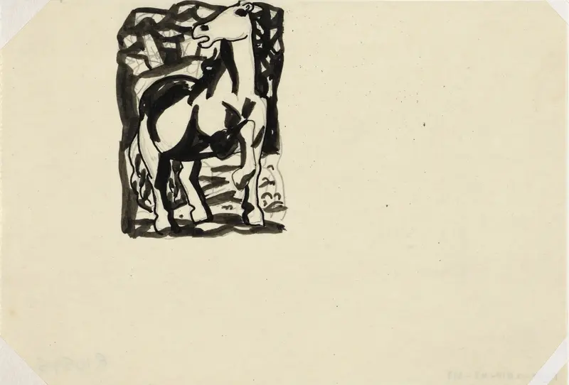 Zonder titel (paard) Wall Art by Leo Gestel - High-Resolution Digital Print