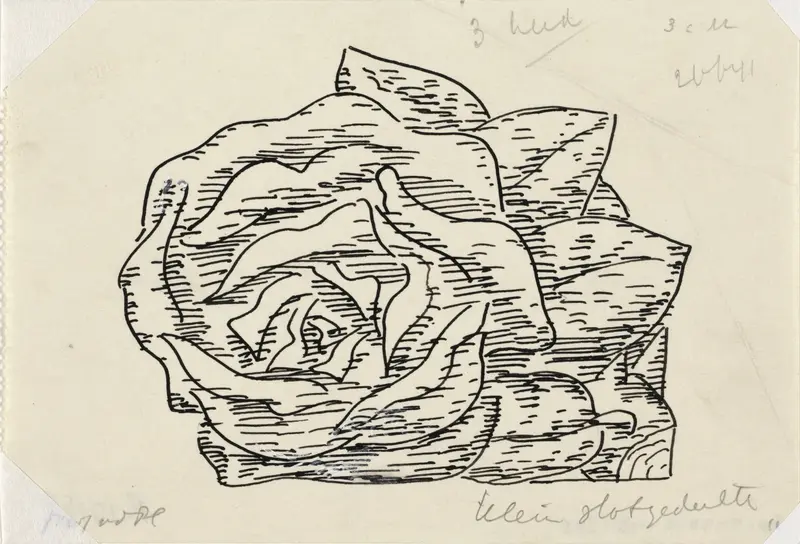 Zonder titel Roos, vignet voor biografie van Gestel door Porf. W. van der Pluym Wall Art by Leo Gestel - High-Resolution Digital Print