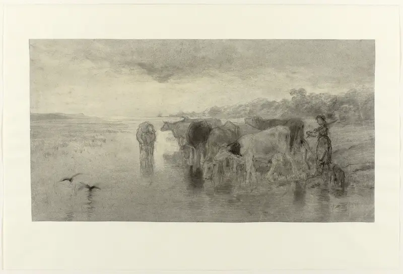Zonsondergang Wall Art by Willem Maris - High-Resolution Digital Print