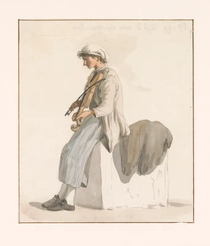 Zoon van kapitein Erié met viool Wall Art by Louis Ducros - High-Resolution Digital Print
