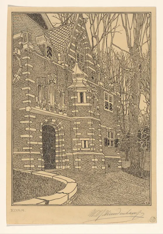 Zuiderportaal van de Grote of Sint-Nicolaaskerk te Edam Wall Art by Unknown - High-Resolution Digital Print