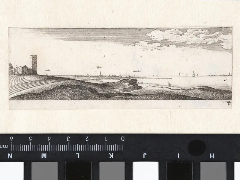 Zuiderzee met gezicht op Amsterdam, Weesp en Muiden Wall Art by Wenceslaus Hollar - High-Resolution Digital Print